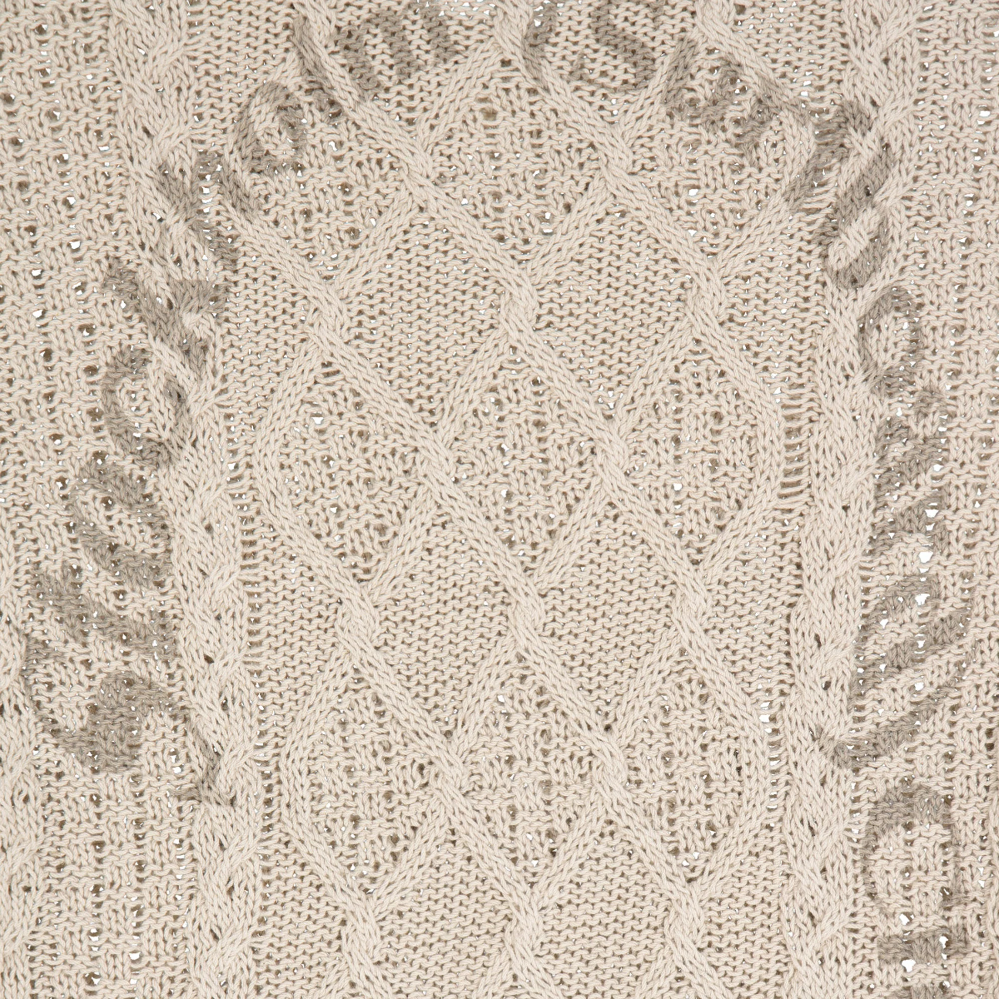 Cable Knitted Sweater Beige - Image 3