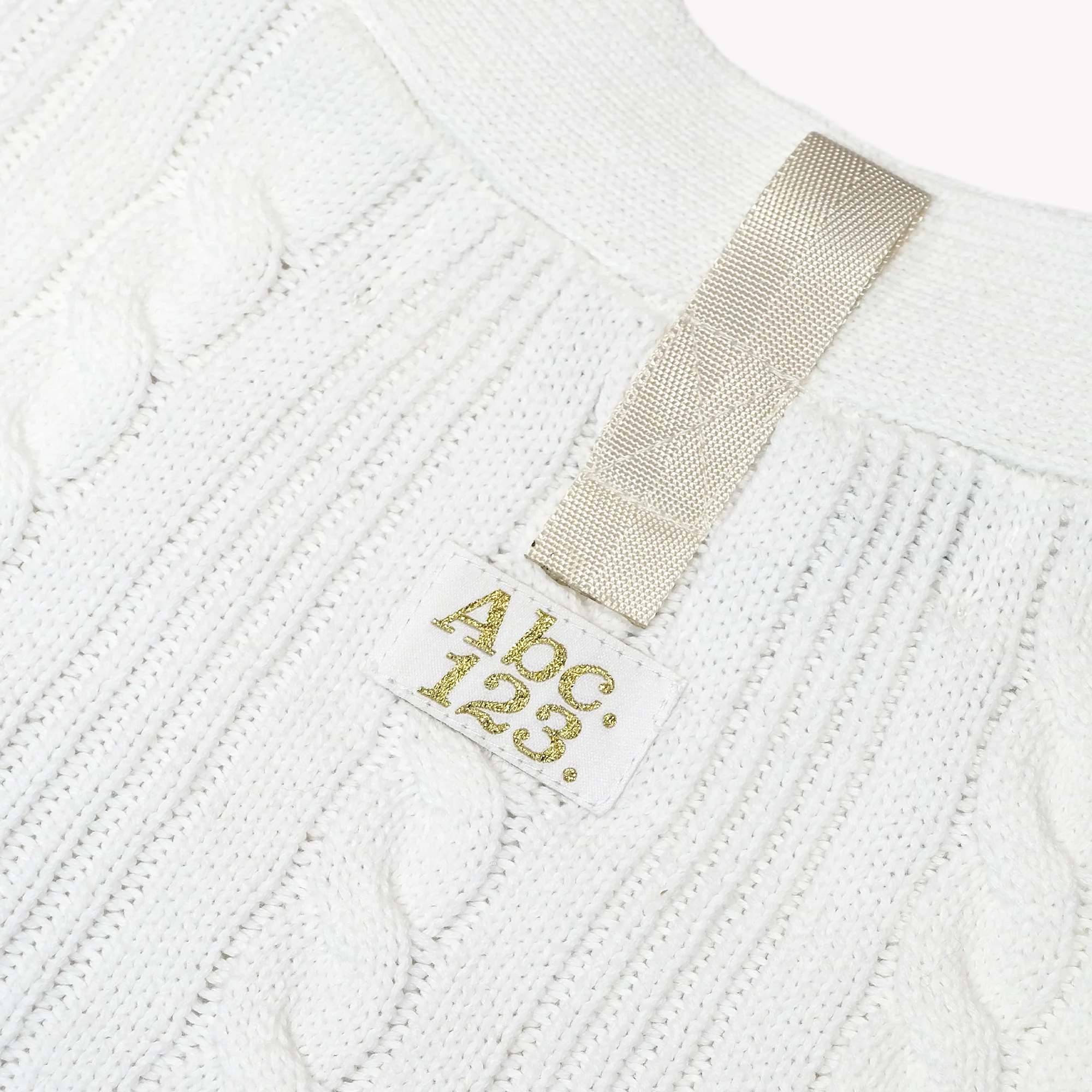 CHAINLINK KNITTED CARDIGAN WHITE - Image 4