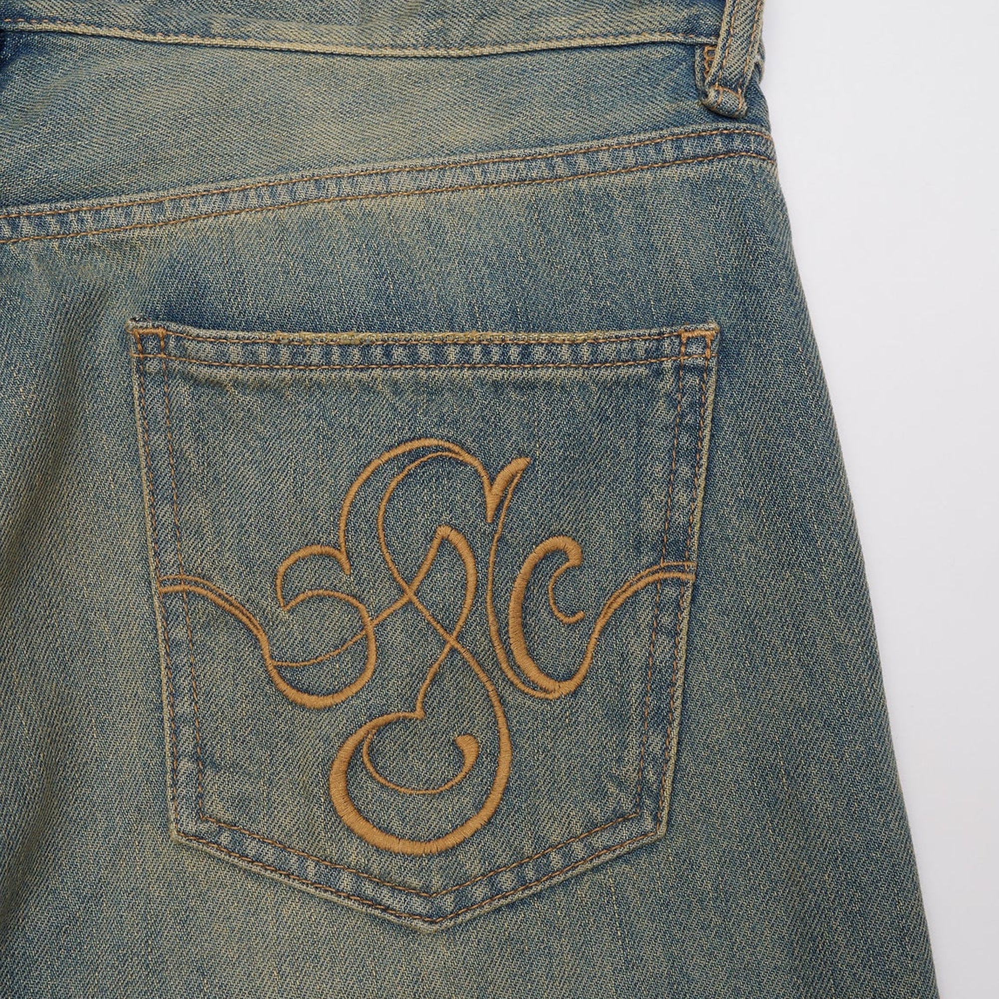 Embroidered Regular Fit Jeans - Image 3
