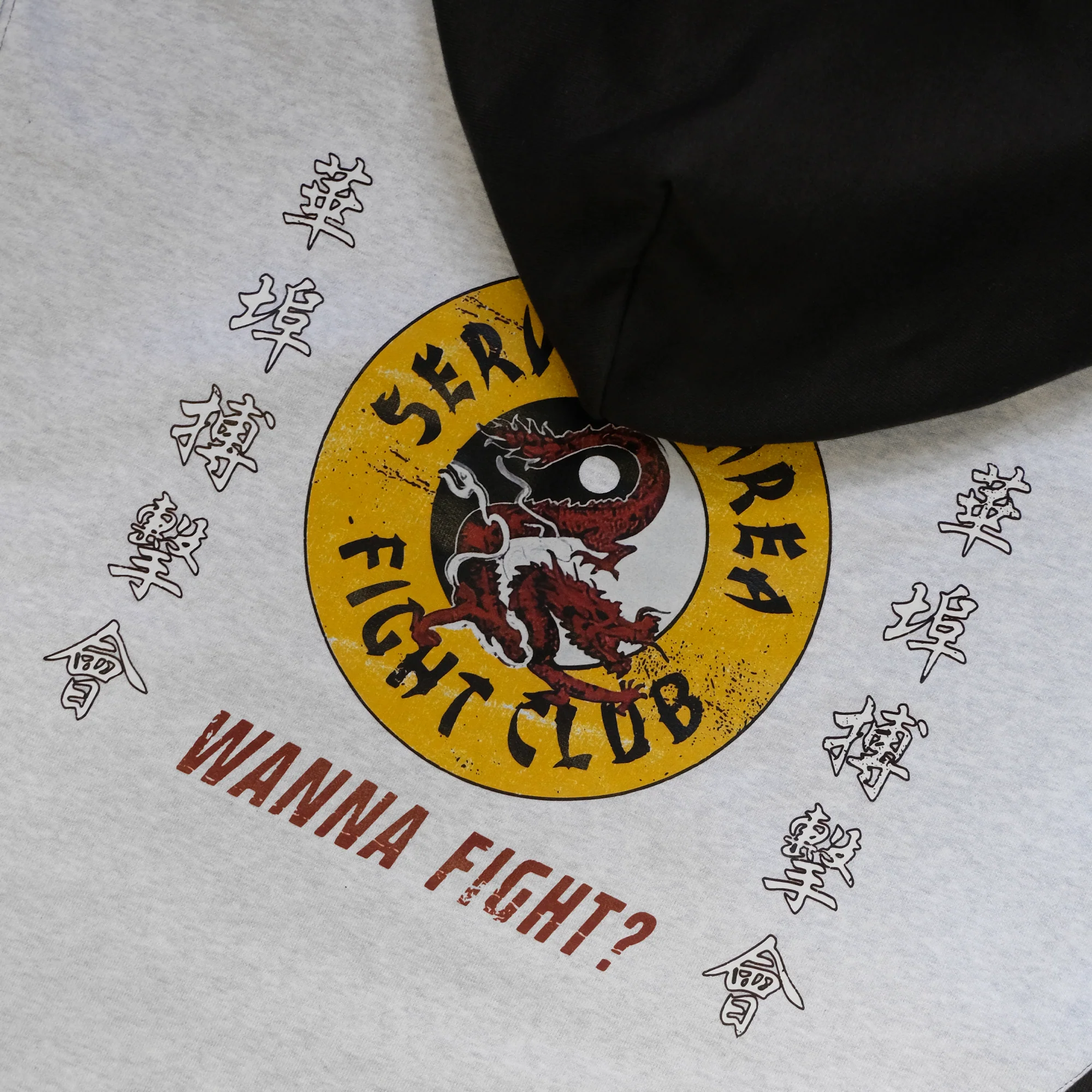 Fight Club Hoodie Heather Grey - Image 3