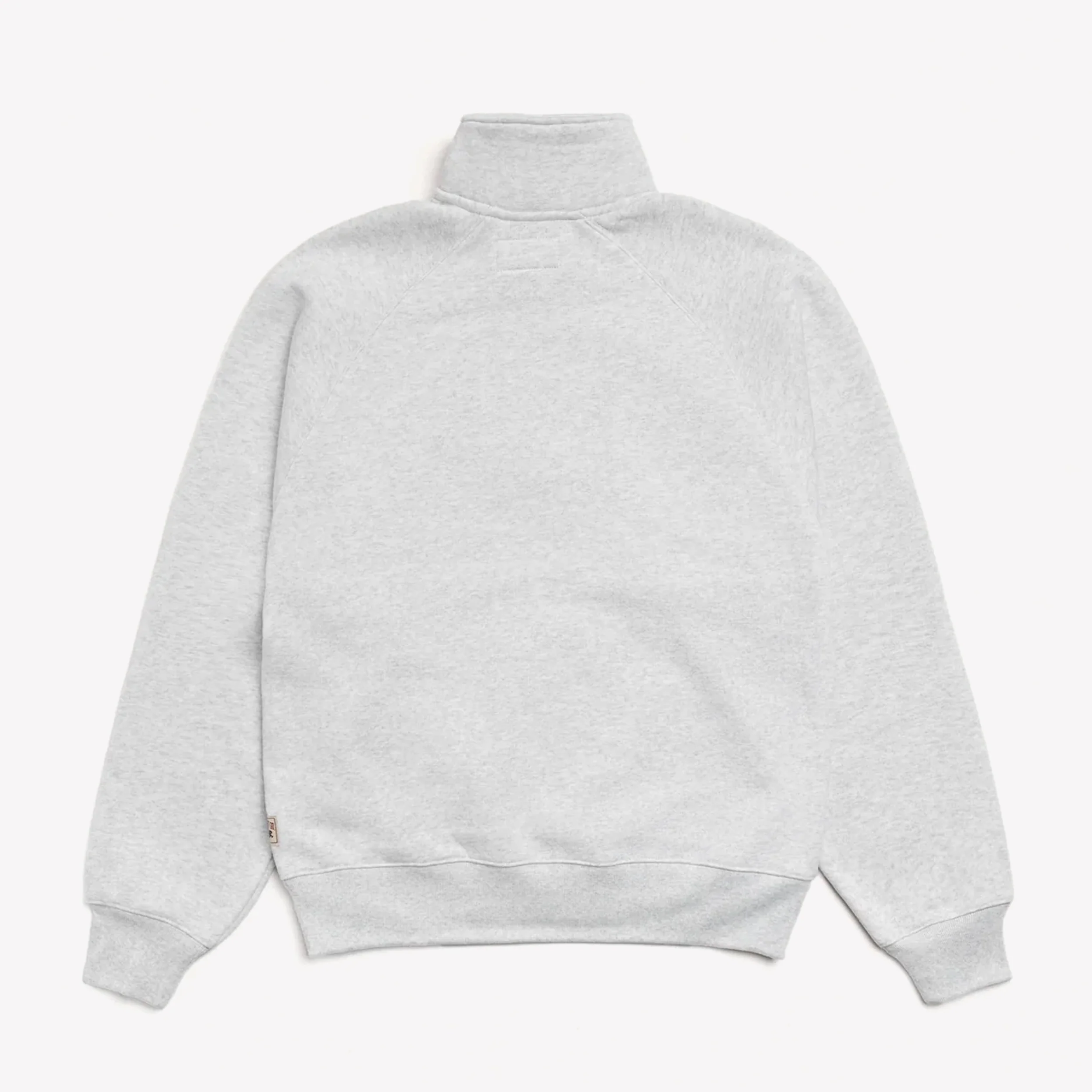 Fleece Raglan Zip Mock Ash Heather - Image 2