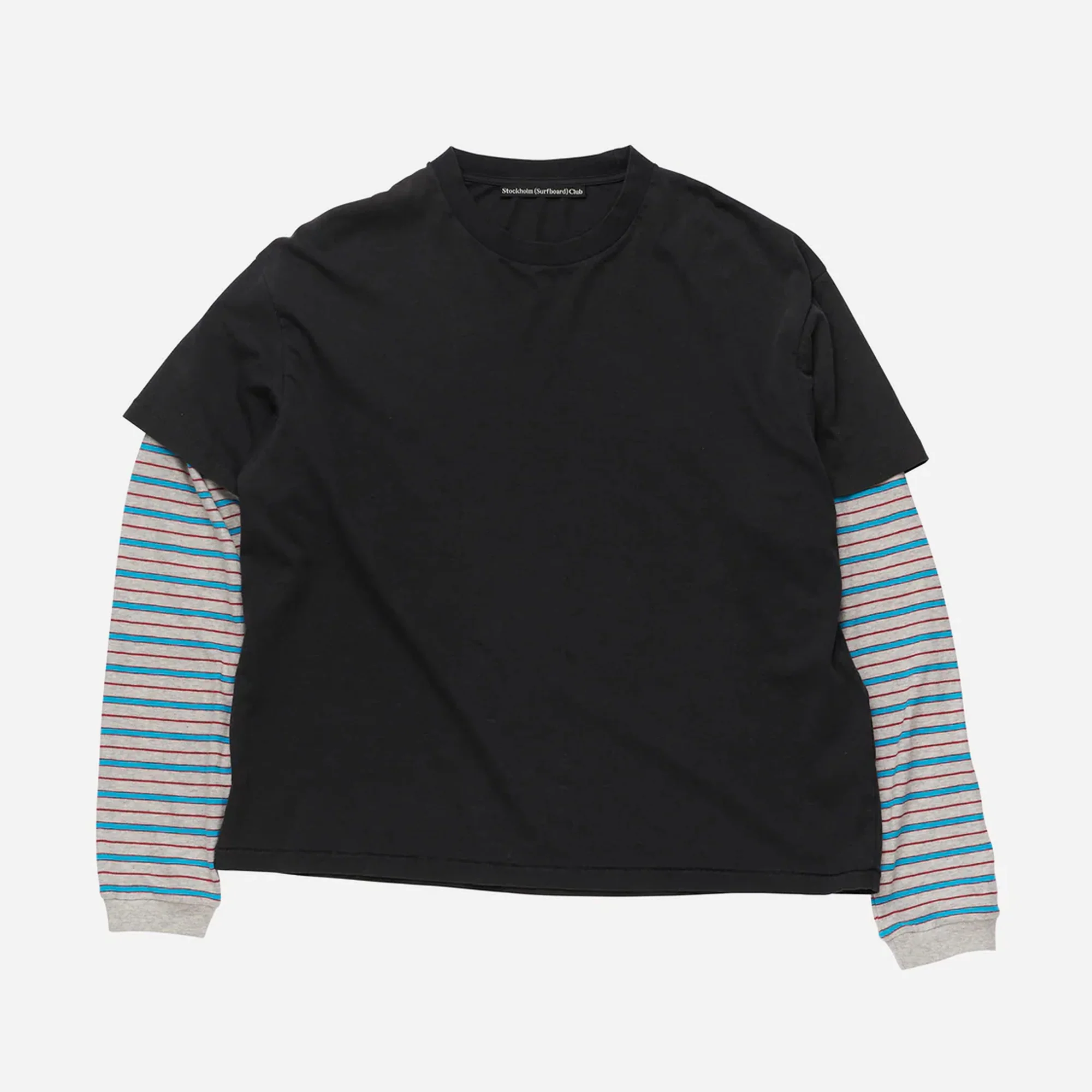 Layer Box Tee Black/Stripe