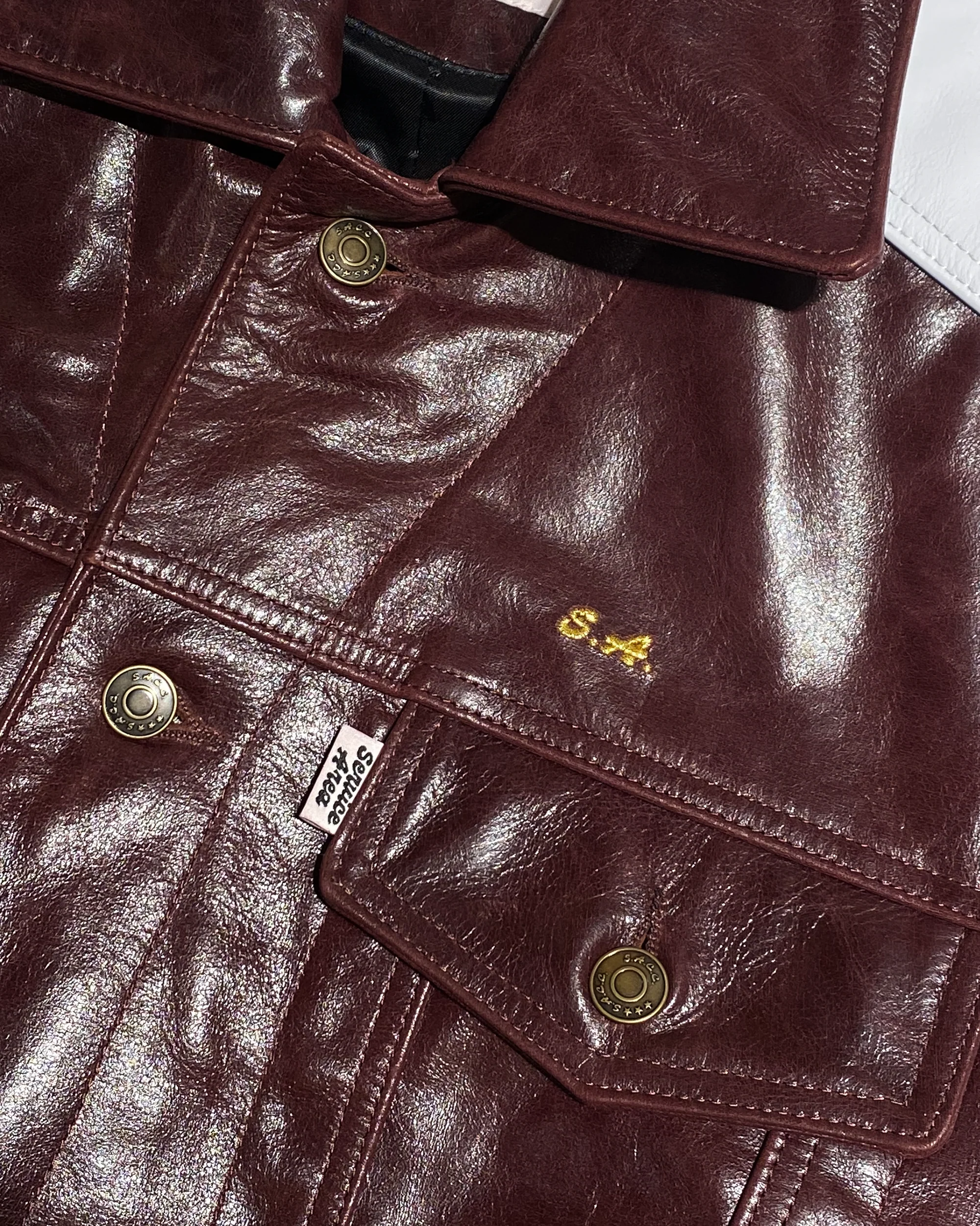 Leather Trucker Jacket - Image 2