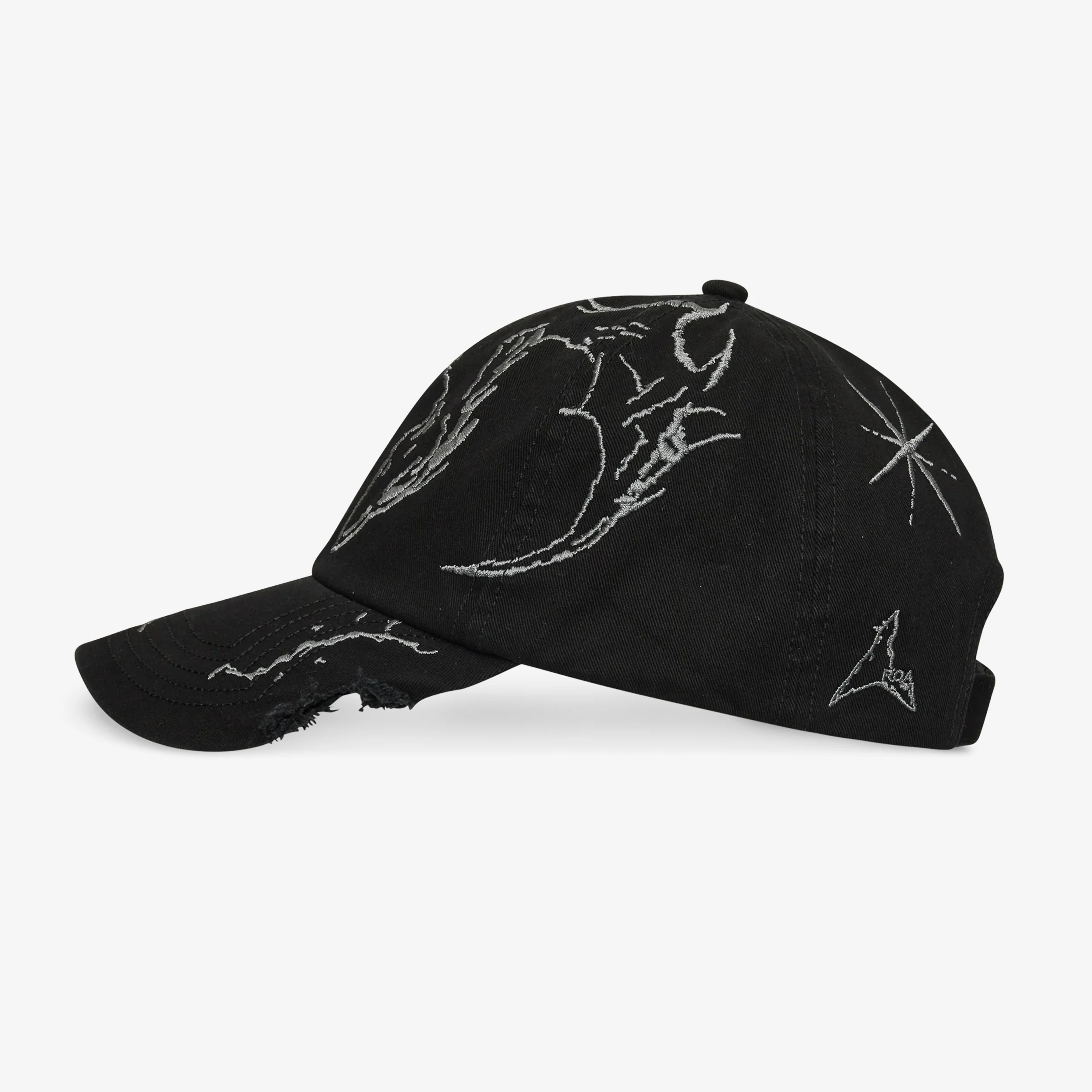 Ryli Embroidered 6 Panel Cap Black - Image 2