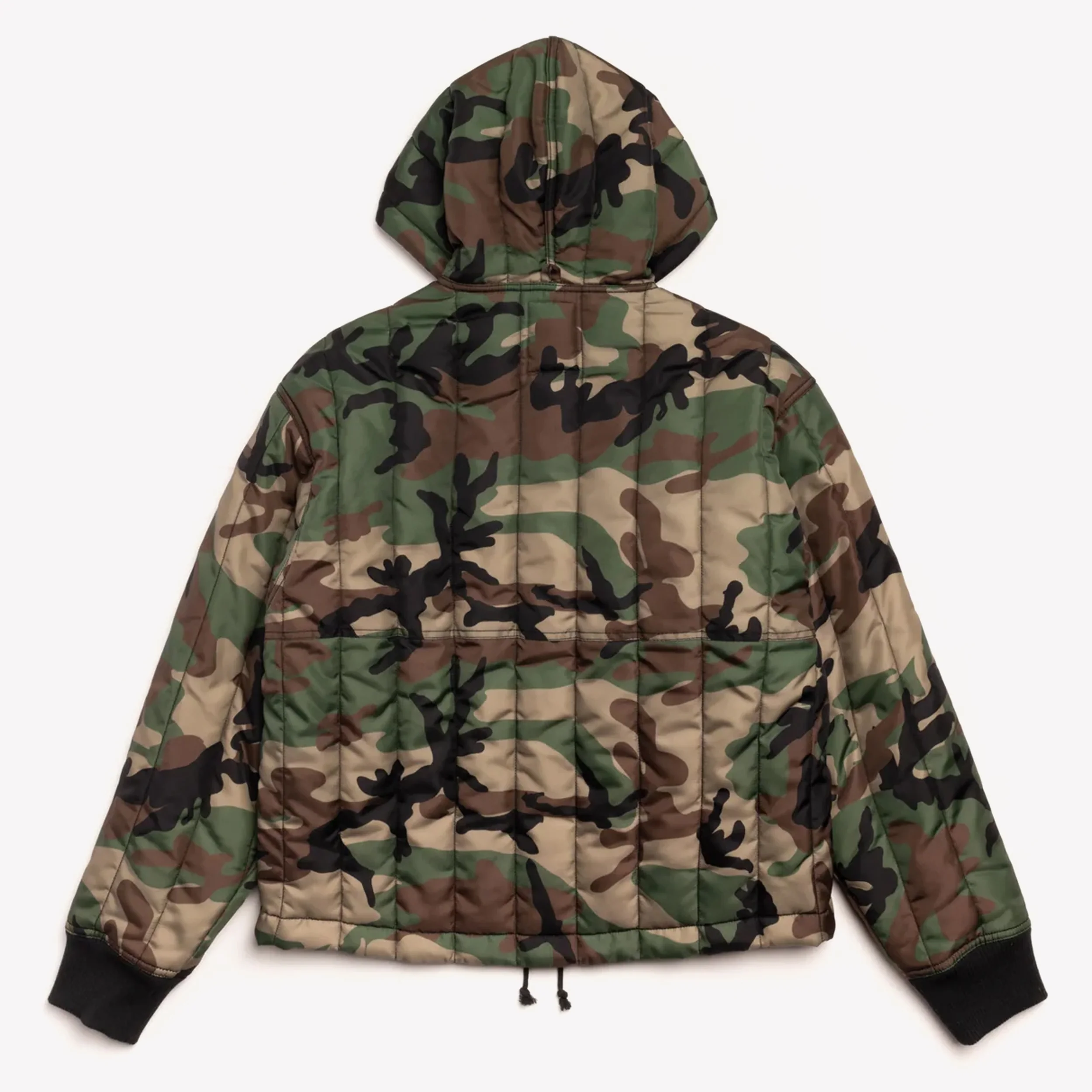 Work Jacket Quilted Nylon Woodland Camo - Image 2
